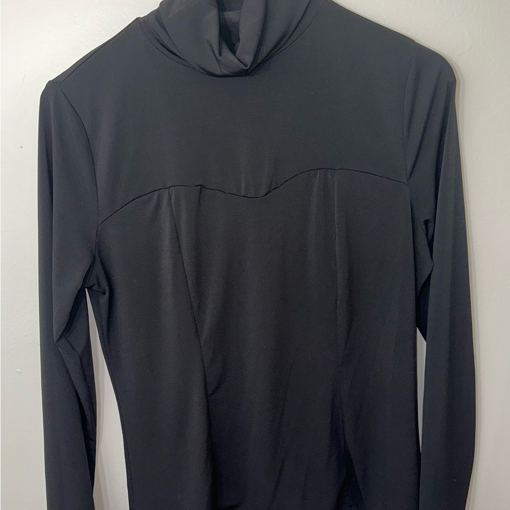 New York & Company Black Turtleneck Top